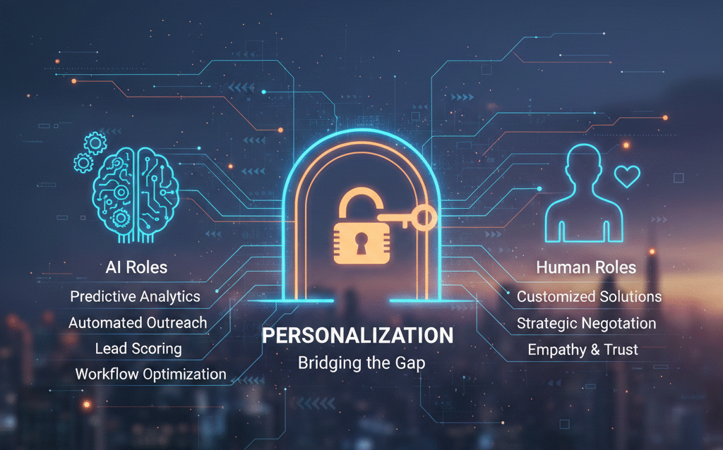 AI vs human roles in B2B sales automation 2026