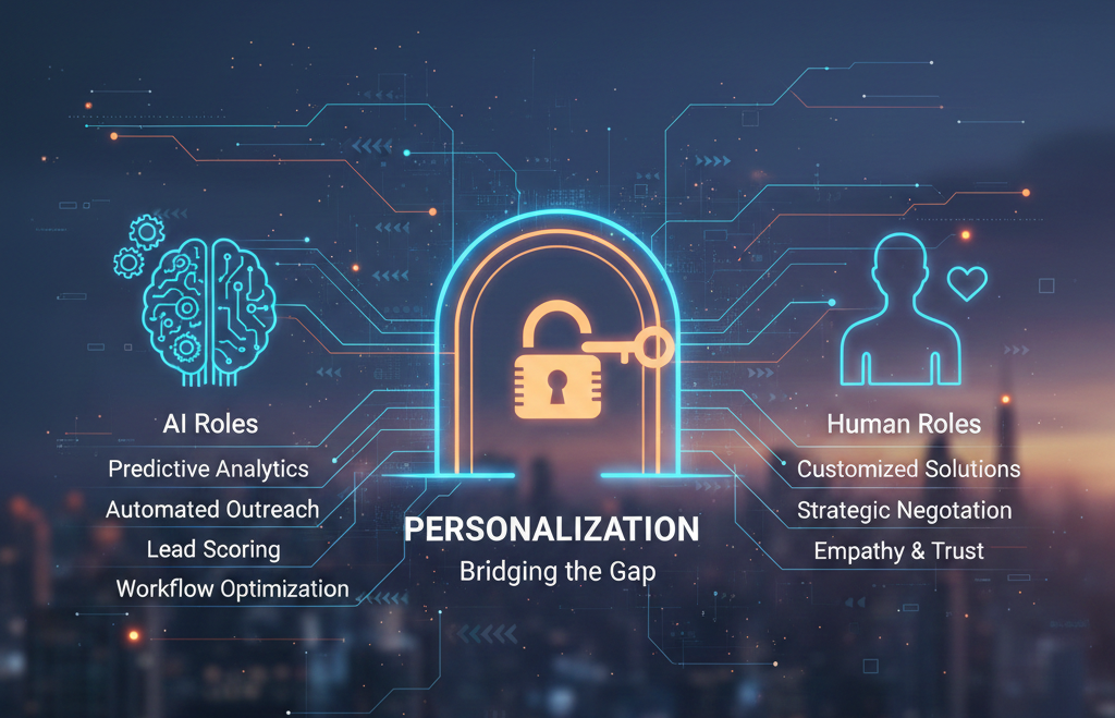 AI vs human roles in B2B sales automation 2026